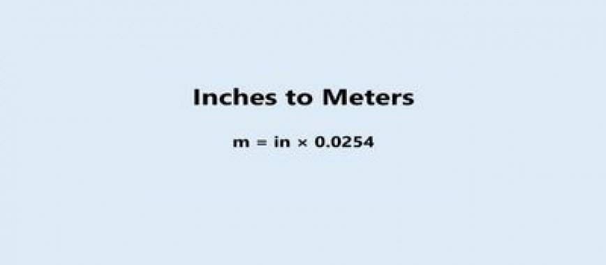 Inches To Metre Unit Converter Calculator 1 Inch 0 0254 Metre 
